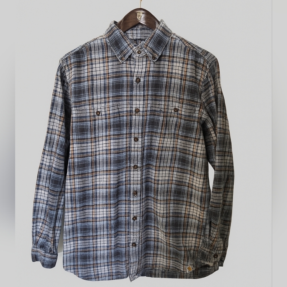 Carhartt Plaid Flannel Shirt – L Tall – 100% Cotton